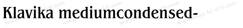 Klavika mediumcondensed字体转换